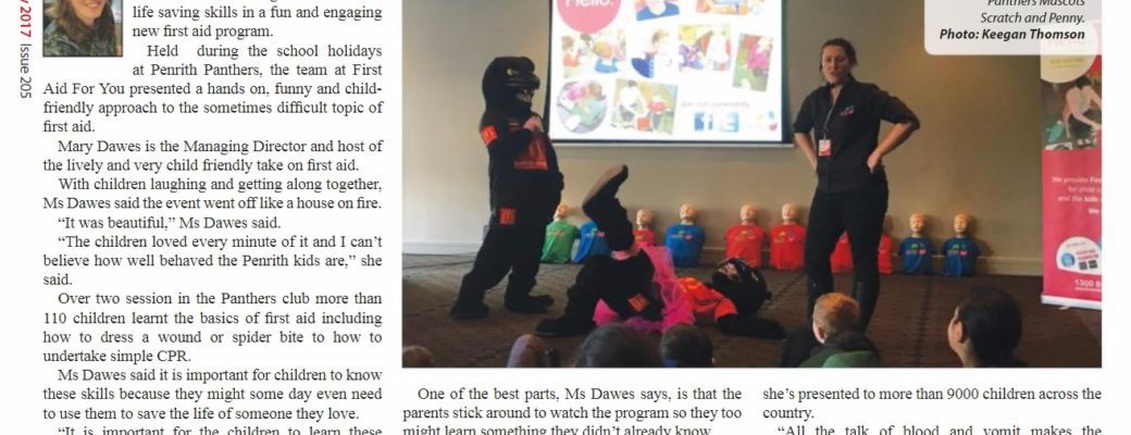 Kids taught how to save lives - article in Nepean News