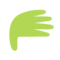 Green hand from First Aid For You logo